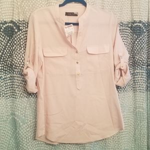 Pale blush pink blouse